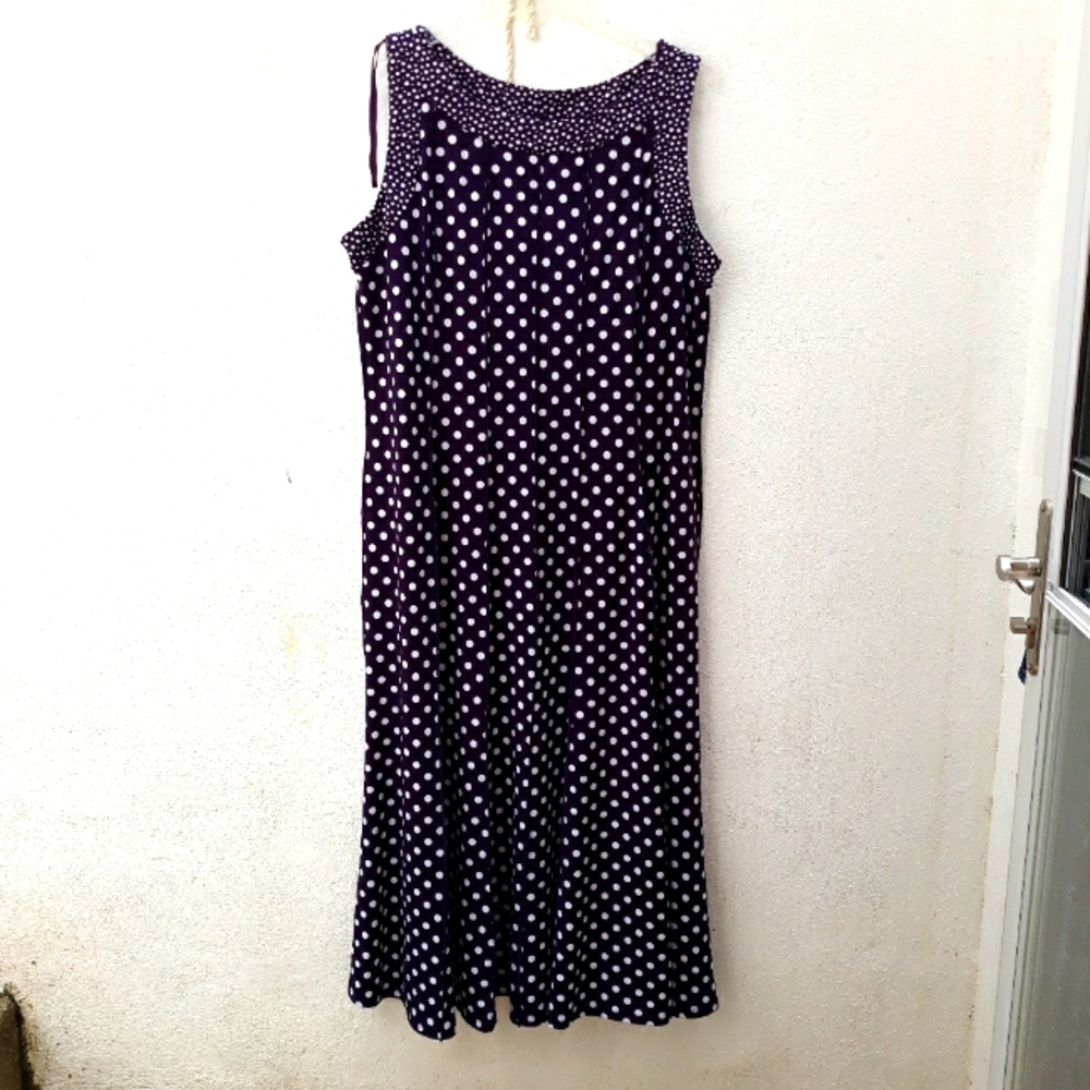 Perception New York sleeveless polka dot dress size XL